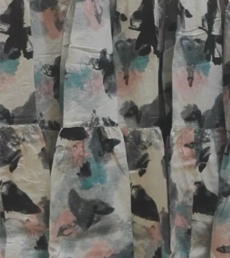 亚麻半身裙中长款棉麻大摆裙春秋新款中年女修...