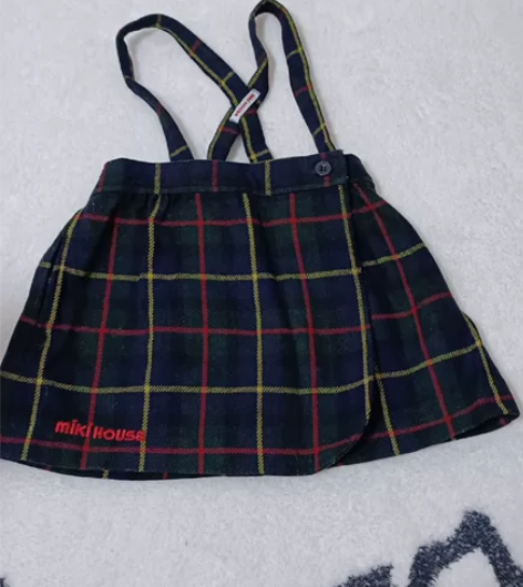 mikihouse背带裙，学院风裙子100...