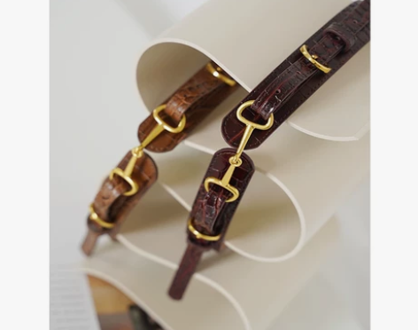 PANLULUPAN小众真皮鳄鱼纹女士皮带...