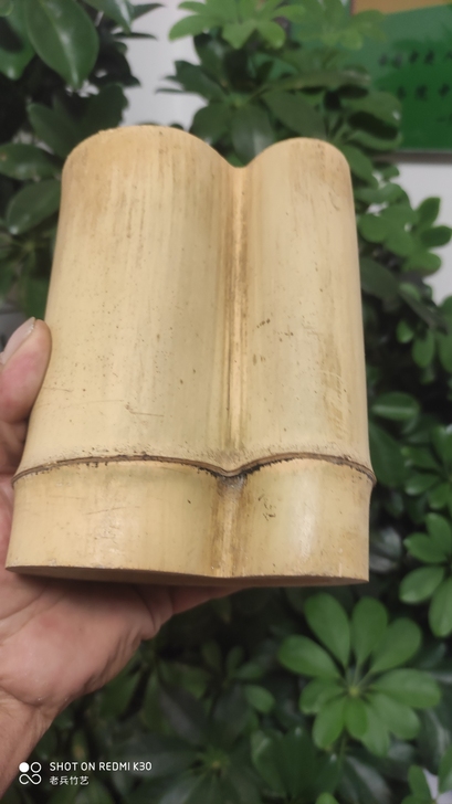 异形竹料高温蒸煮很漂亮，高15公分口径12...
