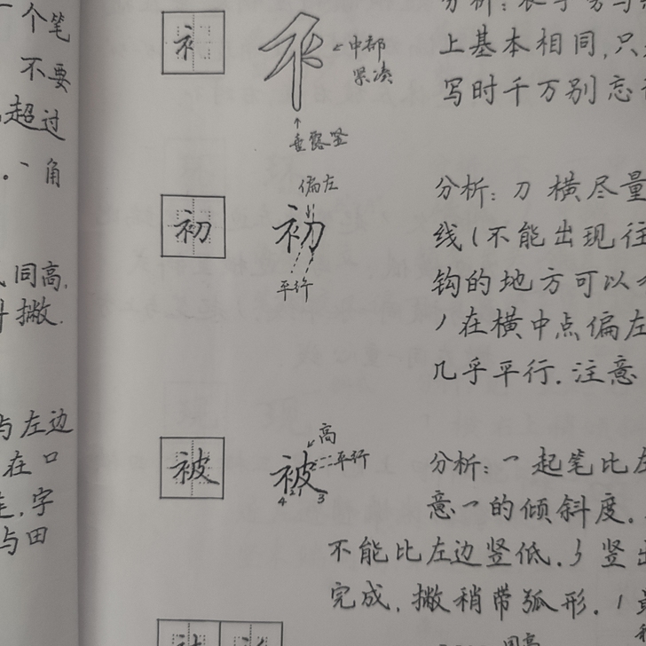 硬笔书法教学手稿三本