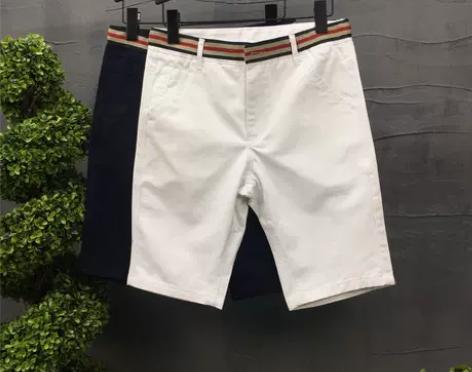 短裤男五分裤夏季修身韩版潮流休闲白裤子夏天...