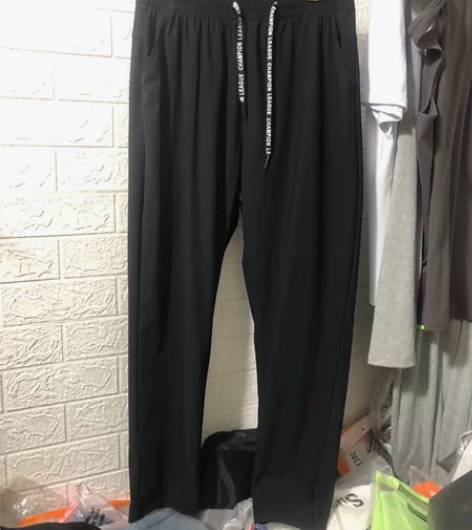 全新男士小直筒薄款冰丝带弹力空调裤特价29...