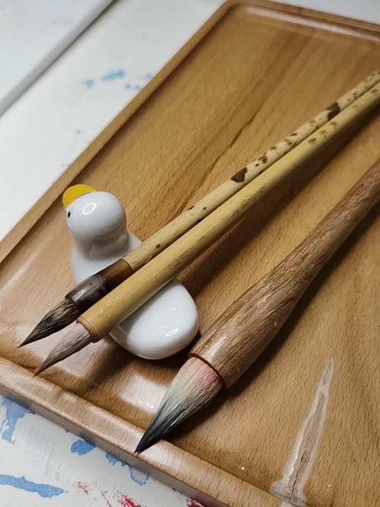 潮汐 昼上 本意  秋水斋水彩画笔 ，毛笔...