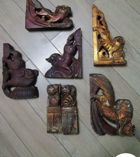 早期木雕狮子通打，品相如图，工艺精湛，喜欢...