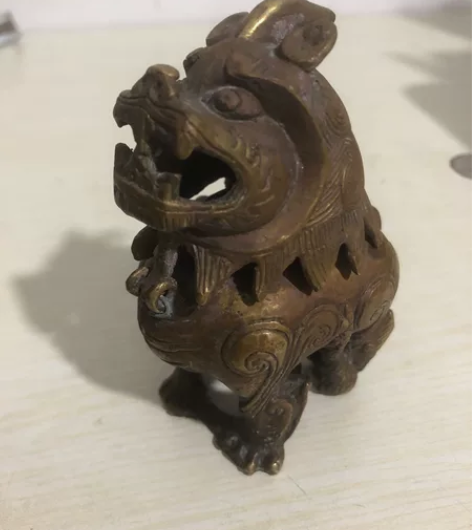 纯黄铜香薰炉!高10厘米!宽5厘米!海外回...