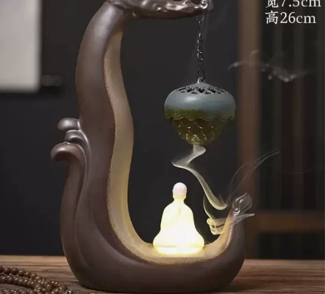 祥龙吊炉倒流香炉 LED灯倒流香薰炉吊球香...