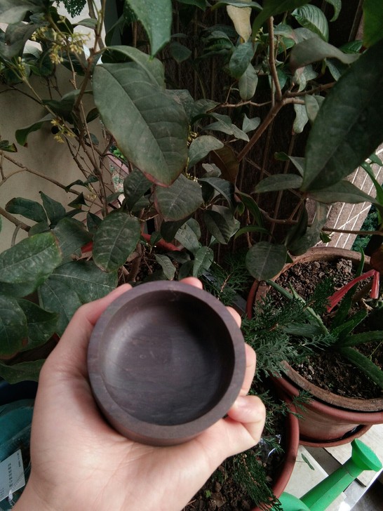 肇庆端砚 宋坑原石3寸单打墨海，藏墨量大书...