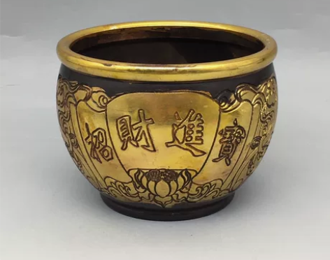 铜制品铜器铜摆件，招财进宝缸，工艺精湛 ，...