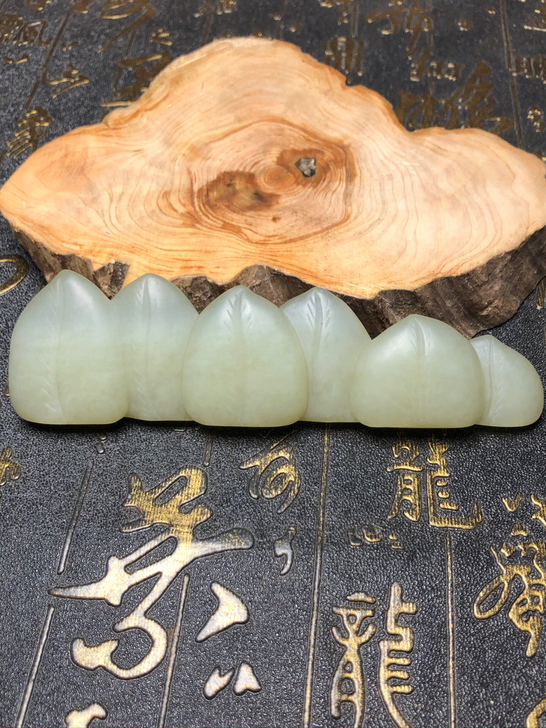 古董古玩玉器收藏和田玉寿桃笔架