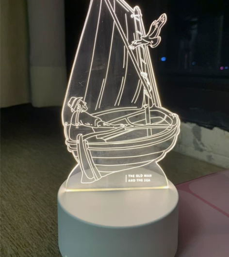 西西弗推石文化《老人与海》 限量版亚克力浪...