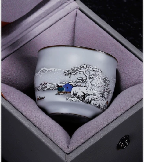 茶馆不开了，一批品质很好的汝窑茶杯便宜出，...