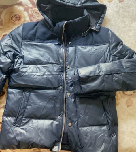 GSON男士羽绒服pu拼接18096a 感...