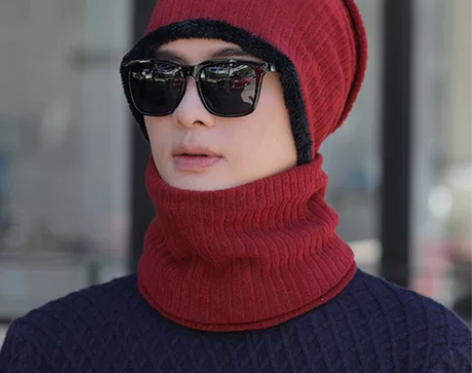 男士针织毛绒帽 自己家生产的 毛绒厚实直销...