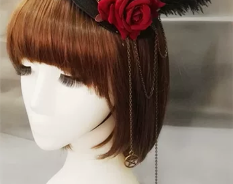 ?蒸汽朋克帽子复古lolita小礼帽配饰齿...