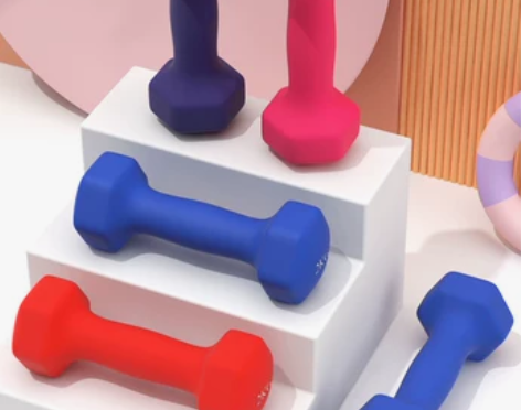 女士哑铃 亚铃包邮 儿童小哑铃 浸塑女子减...