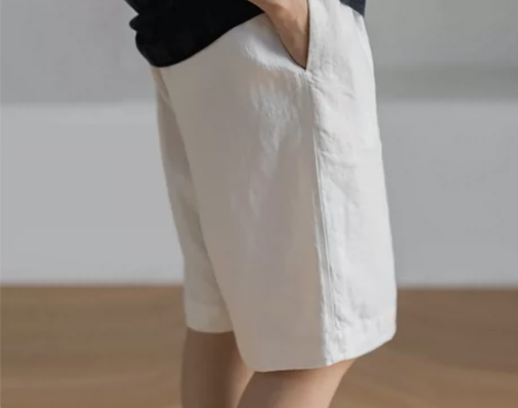 旅途原品 亚麻宽松直筒短裤女夏季2022年...