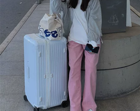 粉色老爹裤  不加绒不加绒！春秋粉色长裤 ...