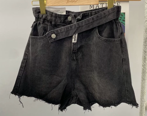 牛仔短裤2022新宽松显瘦黑夏季a字高腰女...