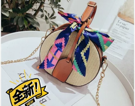捡漏！女士时尚手提包五金链条包包洋气丝巾欧...