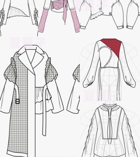 服装款式图|服装设计亻乍业|商业用图 10...