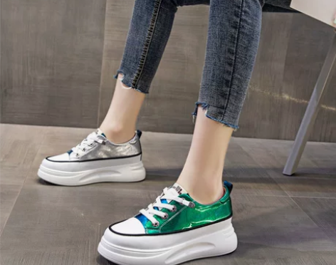 清仓断码处理捡漏内增高真皮小白鞋女单鞋鸳鸯...