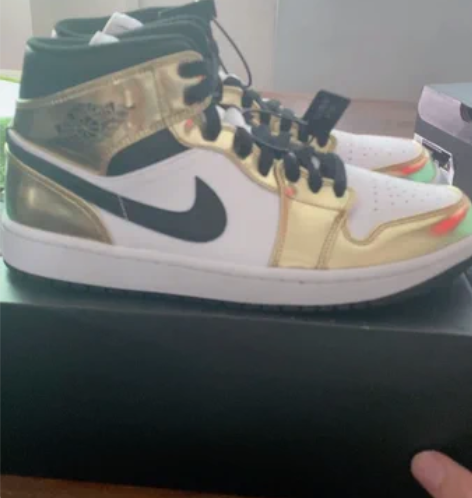 全新aj1 陈冠希液态金  货号：DC14...