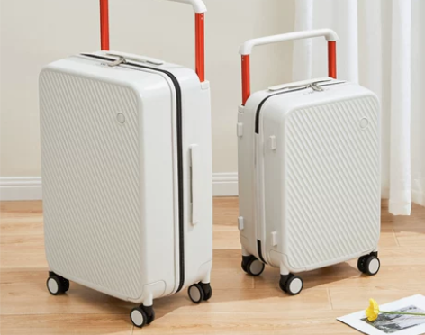 米熙新款宽拉杆行李箱女24寸大容量万向轮旅...