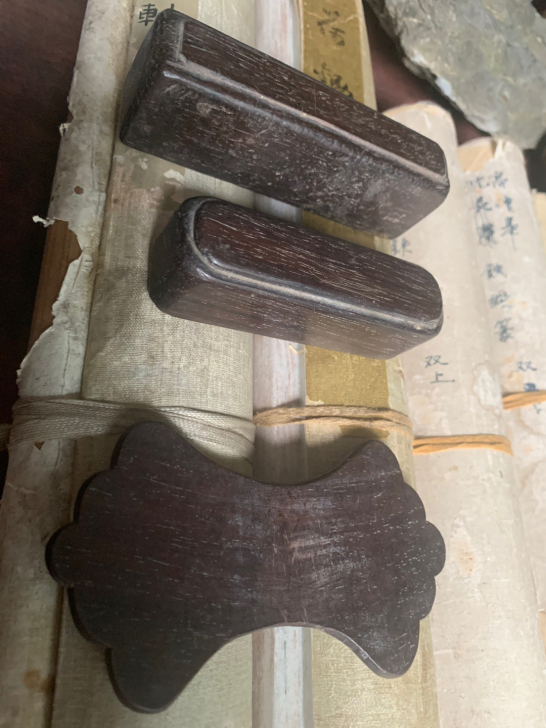 清代老红木三年 书房镇尺