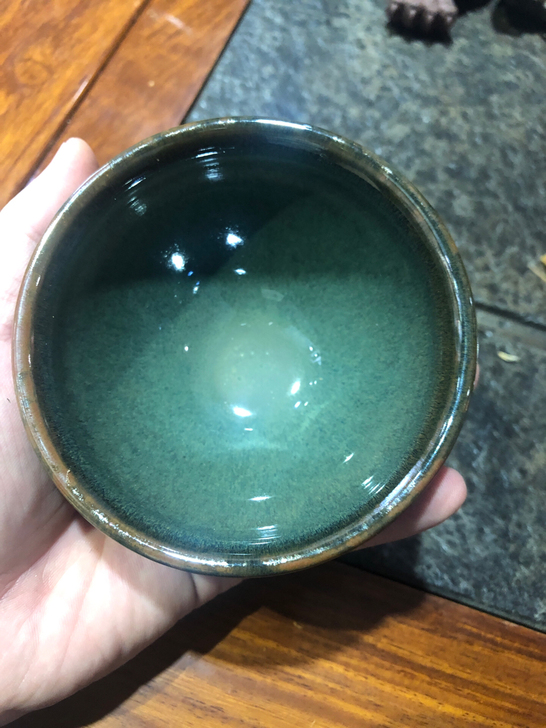 淡绿色建盏  釉面花纹极致 压手感 孤品 ...