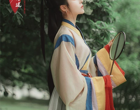【柳上春风】晋制原创汉服魏晋拼色破裙女齐腰...