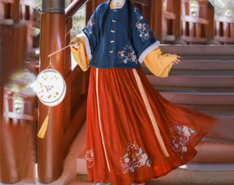 ?【火拼价】劲合明制汉服女原创雪竹对襟比甲...