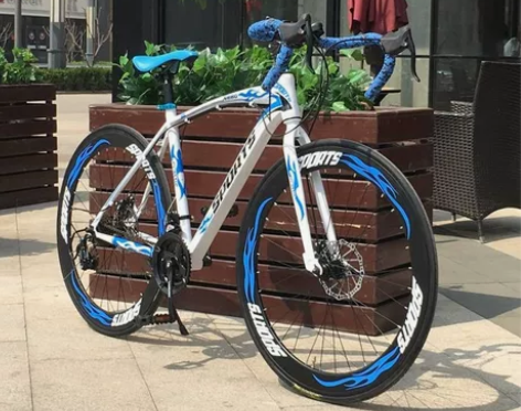 变速死飞自行车男女式单车公路赛自行车双碟刹...