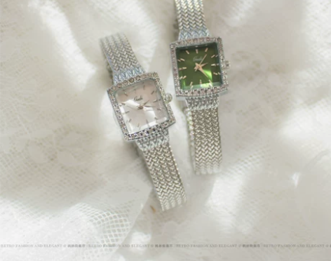 日本agete风麦穗方形手表女学生ins简...