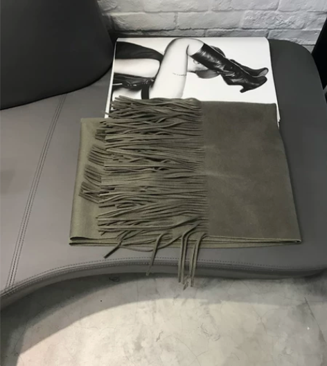 美伢保暖柔软亲肤高品质双面呢流苏围巾 洗1...