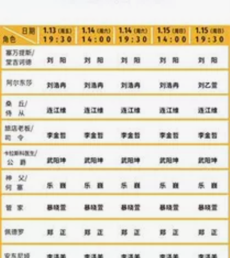 音乐剧《我 堂吉诃德》1.15刘阳，刘乙萱...