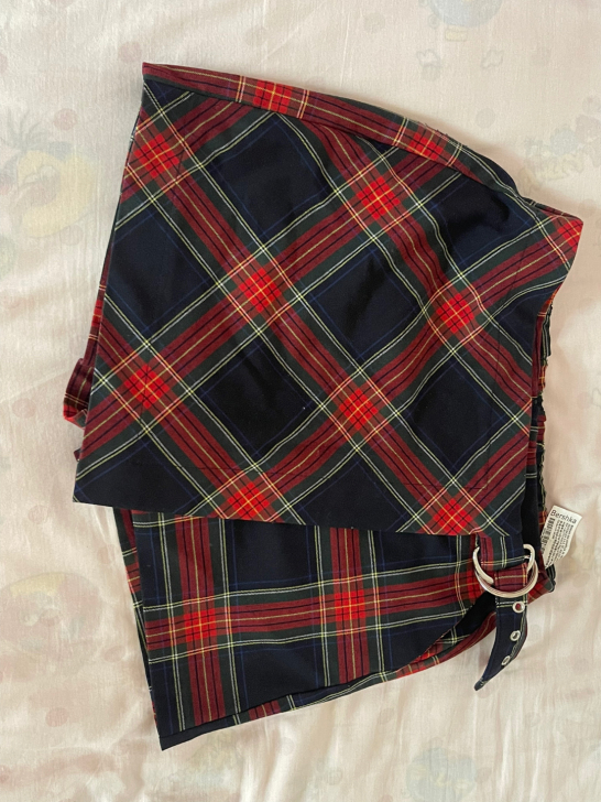 bershka裙裤 格子