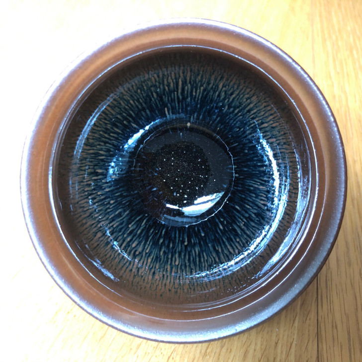 建盏 8口径 兔豪敛口茶盏 建阳窑原矿