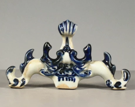 古董瓷器 古董旧货 同治青花笔架笔榻全手工...