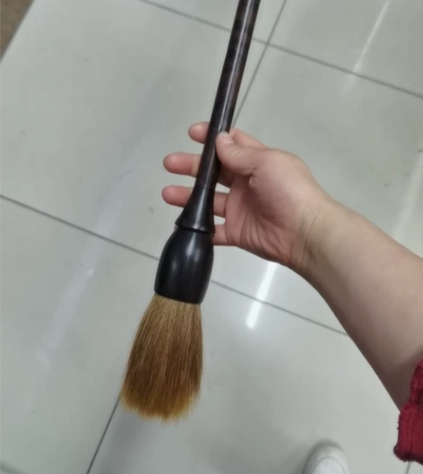 撤店清货黑檀木笔杆 大抓笔 特别好的马毛 ...