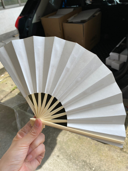 出口日本纸扇，可画画。有烫金边，有真选组图...
