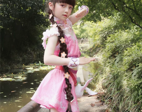 和顺动漫斗罗儿童小舞cos服同款的衣服送兔...