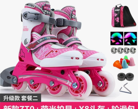 ?瑞士m-cro儿童轮滑鞋溜冰鞋全套装3-...