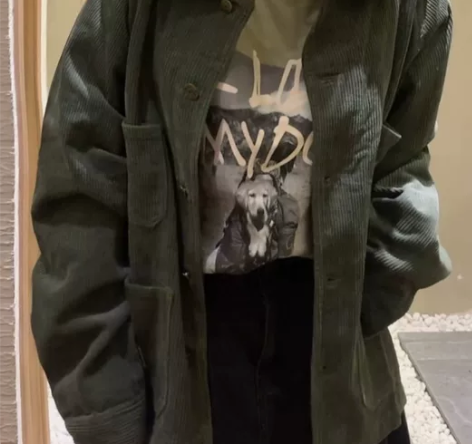 出宽大版！oversize中性风灯芯绒春秋...