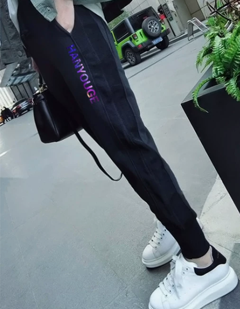 休闲裤女 休闲裤九分裤运动裤女秋冬加绒裤子...