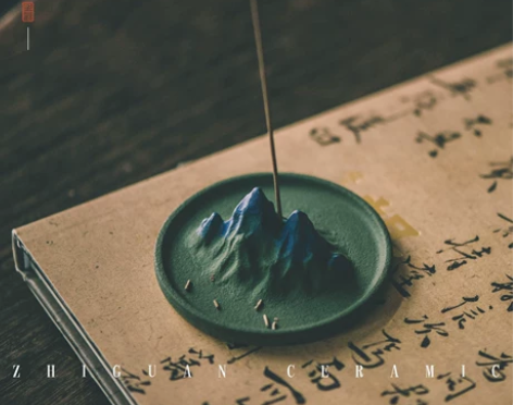 至观千里江山香插香托茶宠茶台摆件线沉香檀香...