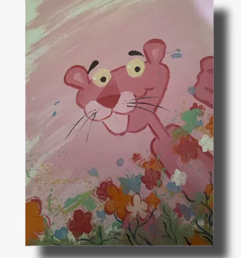 手绘油画现货实拍极简无边框装裱连内框包邮美...