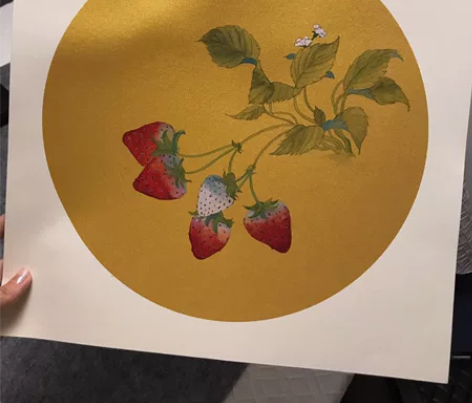 纯手绘画，可定制写意团扇，国画，油画，水粉...