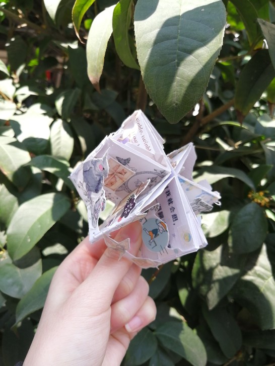 【售出展示】拼贴成品手帐立体拼贴卡旋转木马...