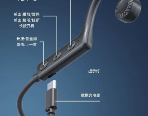 无线骨传导蓝牙耳机后绕不入耳挂式运动超长待...